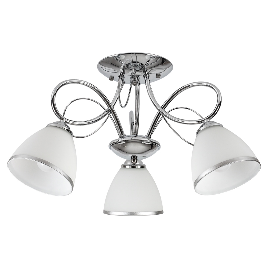 Brilagi - Flush-mount chandelier FRED 3xE27/60W/230V, dia. 59 cm, polished chrome