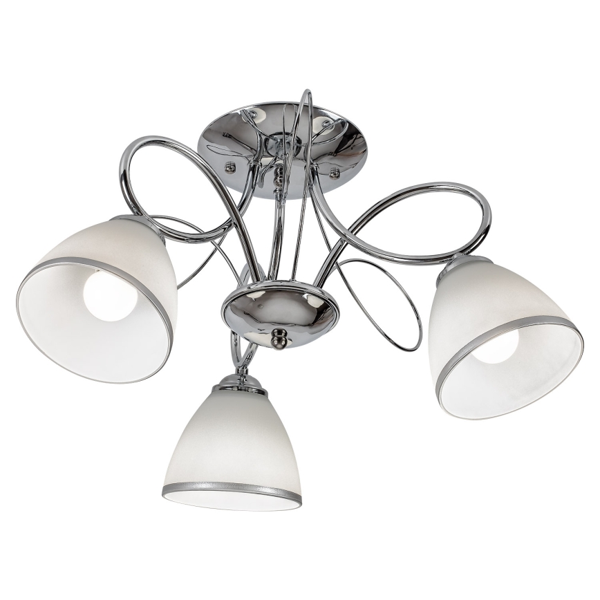 Brilagi - Flush-mount chandelier FRED 3xE27/60W/230V, dia. 59 cm, polished chrome