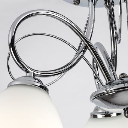 Brilagi - Flush-mount chandelier FRED 3xE27/60W/230V, dia. 59 cm, polished chrome
