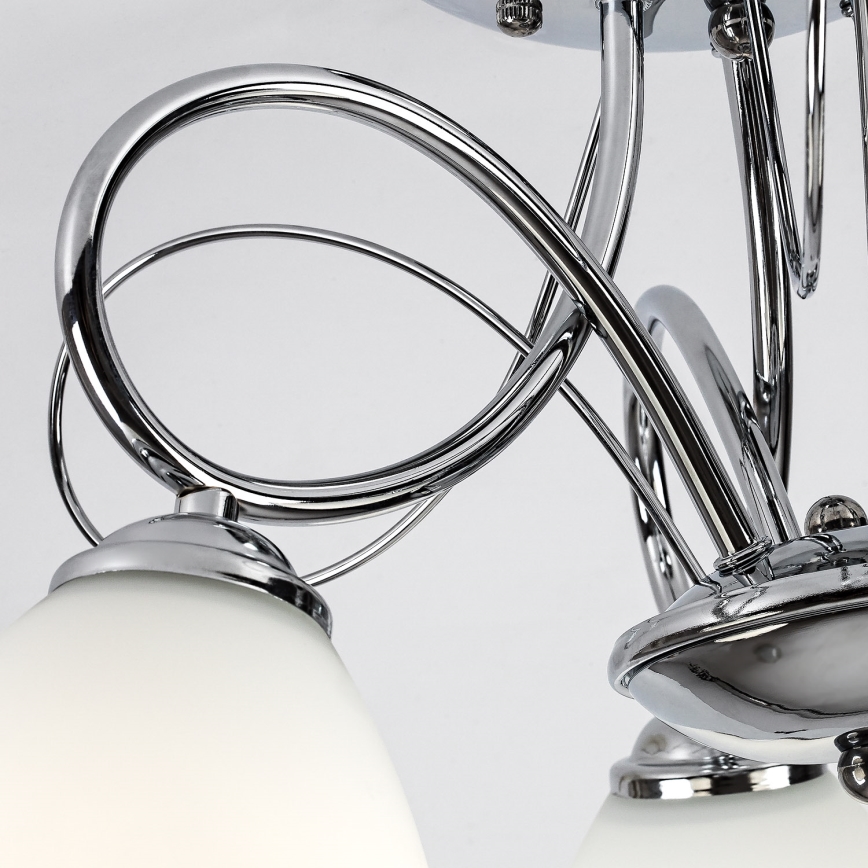 Brilagi - Flush-mount chandelier FRED 3xE27/60W/230V, dia. 59 cm, polished chrome