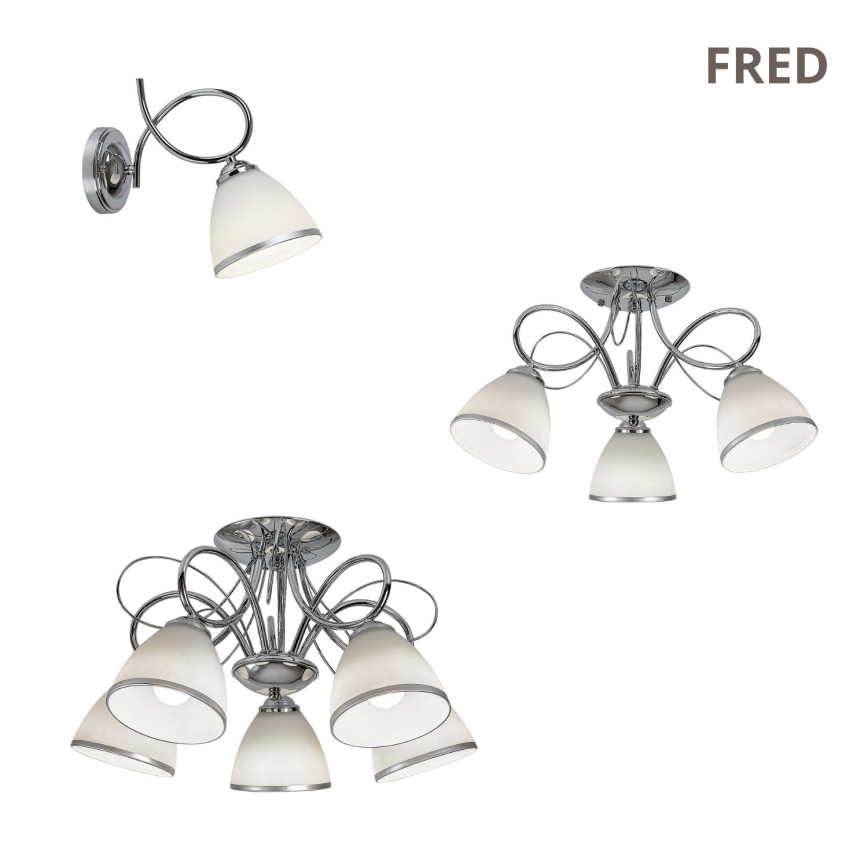 Brilagi - Flush-mount chandelier FRED 3xE27/60W/230V, dia. 59 cm, polished chrome