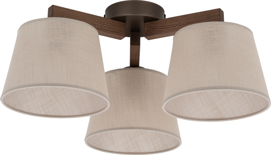 Brilagi - Flush-mount chandelier LATTE 3xE27/60W/230V Pine/Beige