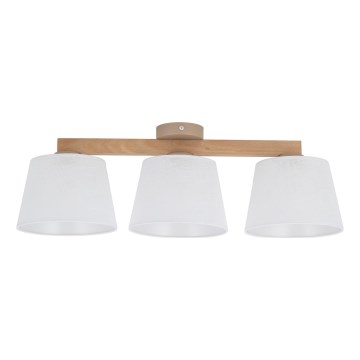 Brilagi - Flush-mount chandelier LATTE SABIA 3xE27/15W/230V pine/white