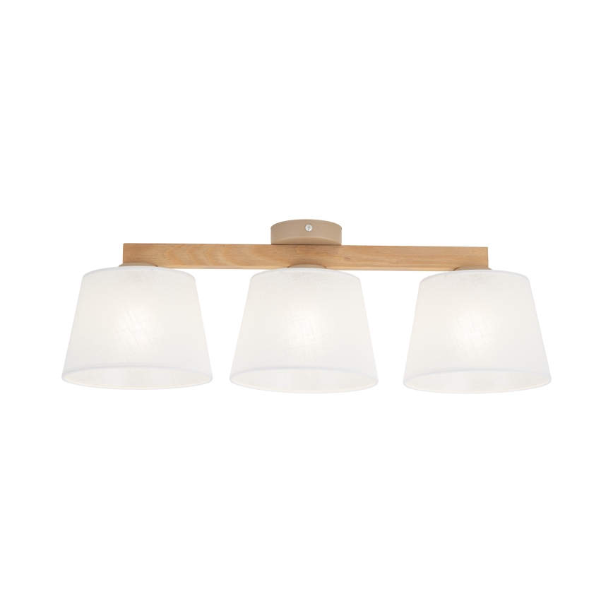 Brilagi - Flush-mount chandelier LATTE SABIA 3xE27/15W/230V pine/white