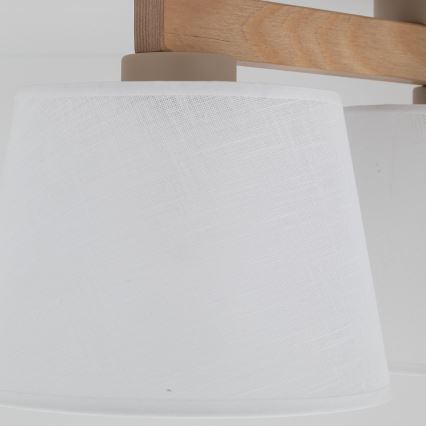 Brilagi - Flush-mount chandelier LATTE SABIA 3xE27/15W/230V pine/white