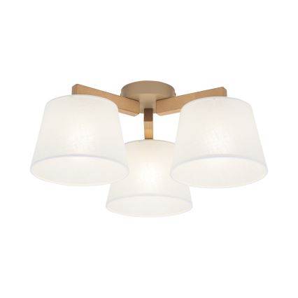 Brilagi - Flush-mount chandelier LATTE SABIA 3xE27/15W/230V pine/white