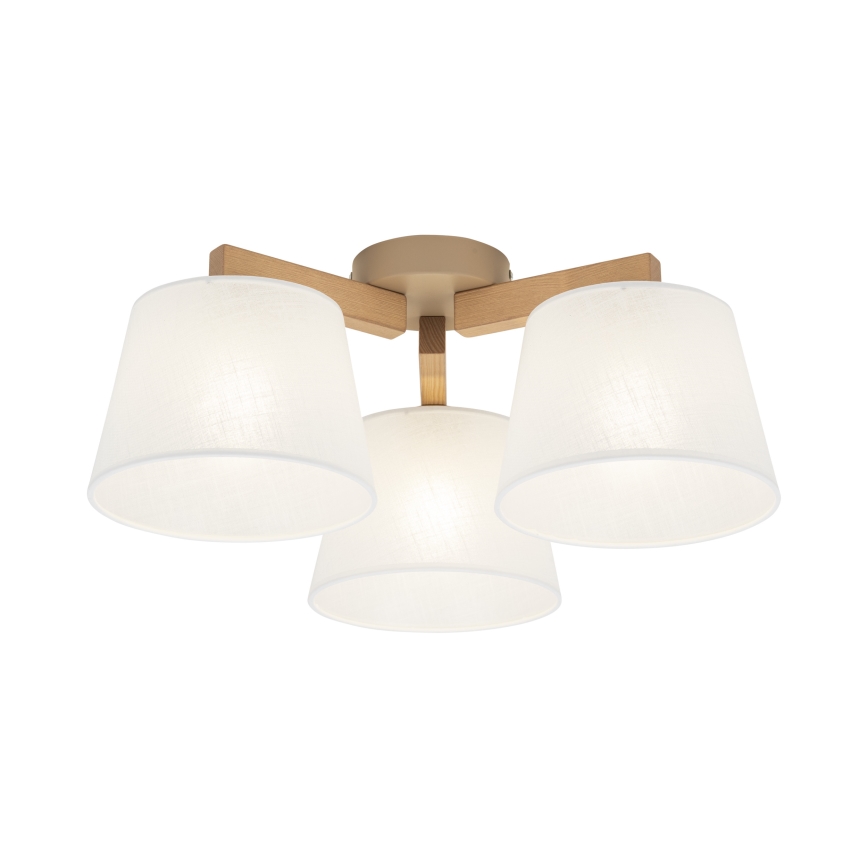 Brilagi - Flush-mount chandelier LATTE SABIA 3xE27/15W/230V pine/white