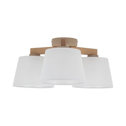 Brilagi - Flush-mount chandelier LATTE SABIA 3xE27/15W/230V pine/white