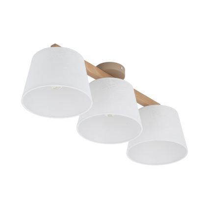 Brilagi - Flush-mount chandelier LATTE SABIA 3xE27/60W/230V pine/white