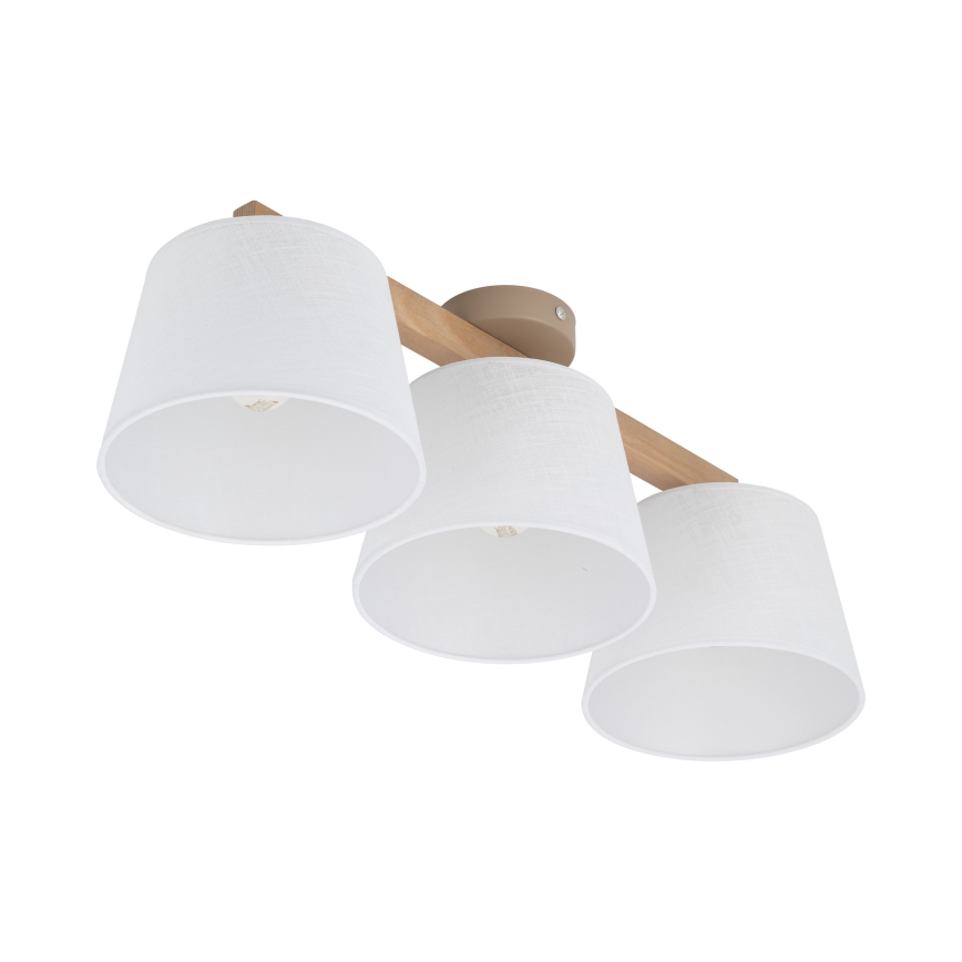 Brilagi - Flush-mount chandelier LATTE SABIA 3xE27/60W/230V pine/white