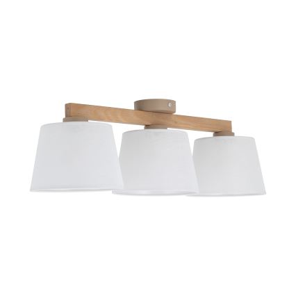 Brilagi - Flush-mount chandelier LATTE SABIA 3xE27/60W/230V pine/white