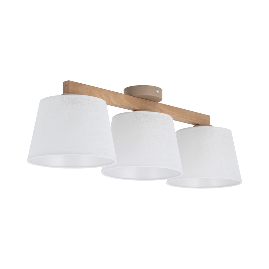 Brilagi - Flush-mount chandelier LATTE SABIA 3xE27/60W/230V pine/white