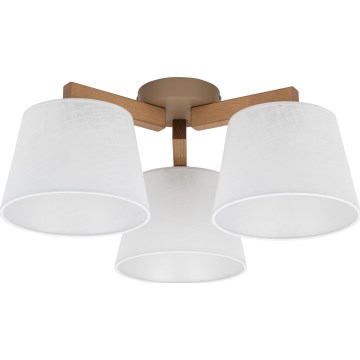 Brilagi - Flush-mount chandelier LATTE SABIA 3xE27/60W/230V pine/white
