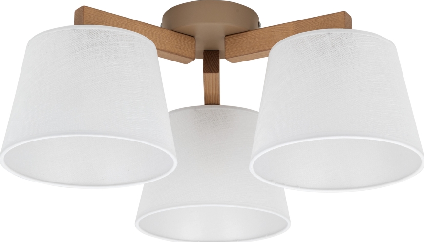 Brilagi - Flush-mount chandelier LATTE SABIA 3xE27/60W/230V pine/white