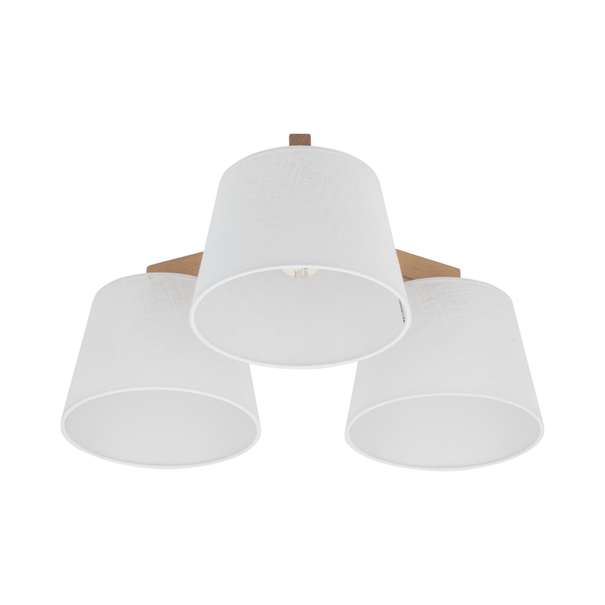 Brilagi - Flush-mount chandelier LATTE SABIA 3xE27/60W/230V pine/white