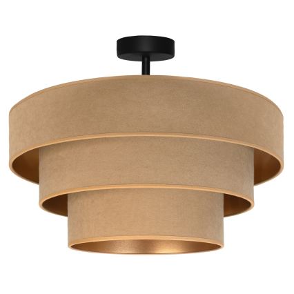 Brilagi - Flush-mount chandelier LUNETA 1xE27/60W/230V Ø 40 cm beige/gold