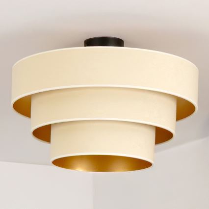 Brilagi - Flush-Mount Chandelier LUNETA 1xE27/60W/230V Ø 40 cm cream/gold