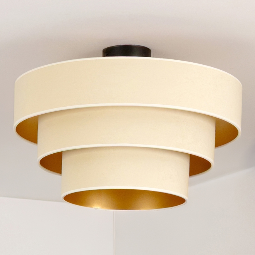 Brilagi - Flush-Mount Chandelier LUNETA 1xE27/60W/230V Ø 40 cm cream/gold