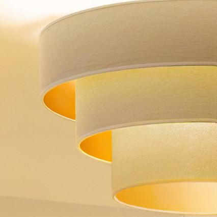 Brilagi - Flush-Mount Chandelier LUNETA 1xE27/60W/230V Ø 40 cm cream/gold