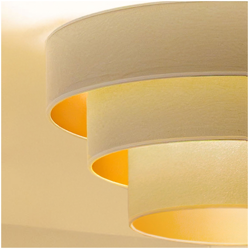 Brilagi - Flush-Mount Chandelier LUNETA 1xE27/60W/230V Ø 40 cm cream/gold