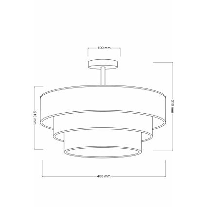 Brilagi - Flush-Mount Chandelier LUNETA 1xE27/60W/230V Ø 40 cm cream/gold