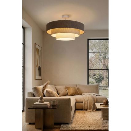 Brilagi - Flush-mount chandelier LUNETA 3xE27/60W/230V diam. 80 cm grey/cream/white