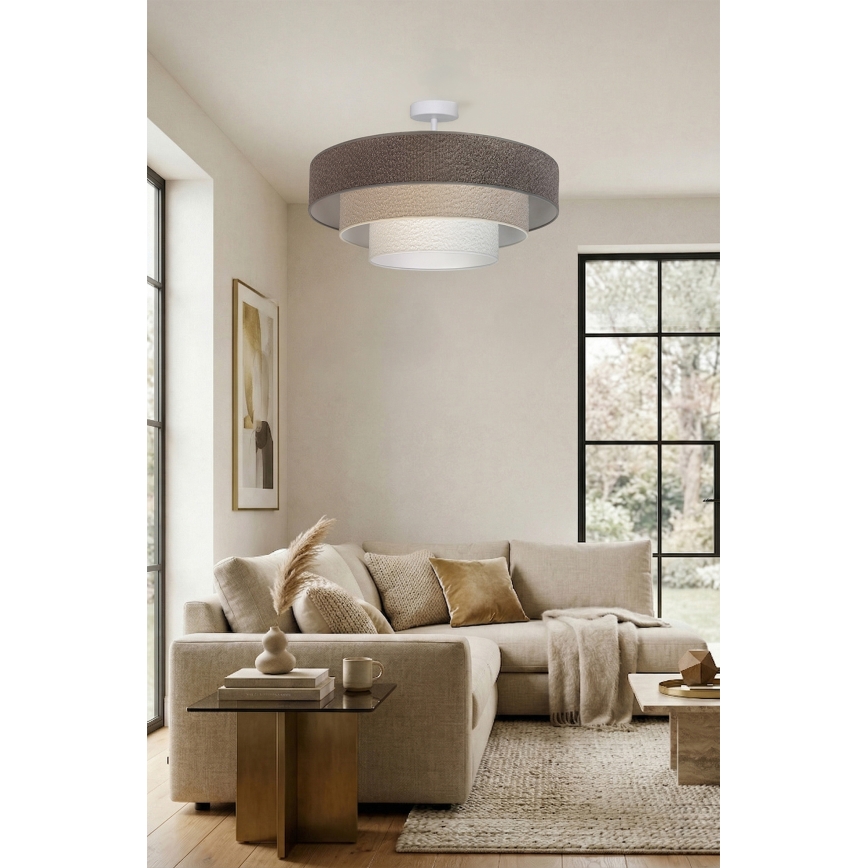 Brilagi - Flush-mount chandelier LUNETA 3xE27/60W/230V diam. 80 cm grey/cream/white