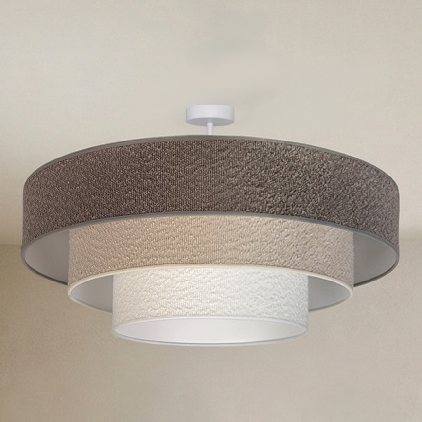 Brilagi - Flush-mount chandelier LUNETA 3xE27/60W/230V diam. 80 cm grey/cream/white