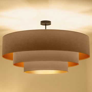 Brilagi - Flush-mount chandelier LUNETA 3xE27/60W/230V Ø 80 cm beige/gold