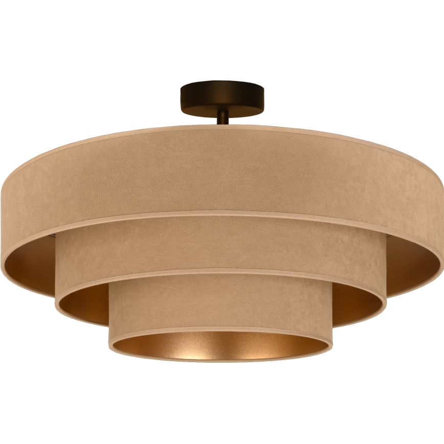 Brilagi - Flush-mount chandelier LUNETA 3xE27/60W/230V Ø 80 cm beige/gold