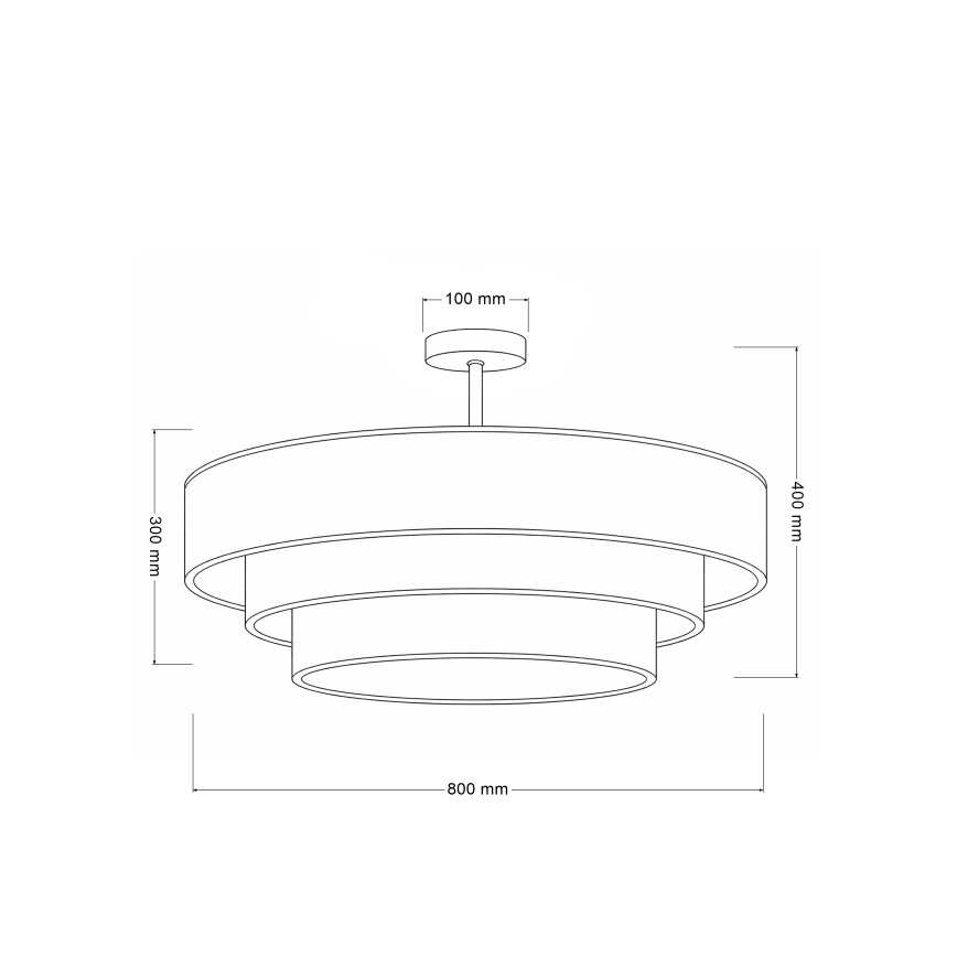 Brilagi - Flush-mount chandelier LUNETA 3xE27/60W/230V Ø 80 cm beige/gold
