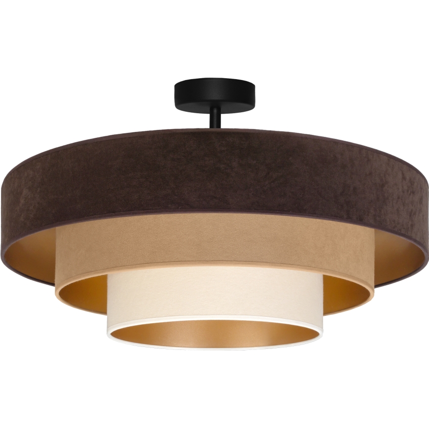 Brilagi - Flush-mount chandelier LUNETA 3xE27/60W/230V Ø 80 cm brown/beige/cream