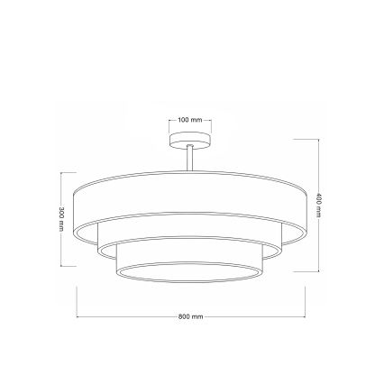 Brilagi - Flush-mount chandelier LUNETA 3xE27/60W/230V Ø 80 cm brown/beige/cream