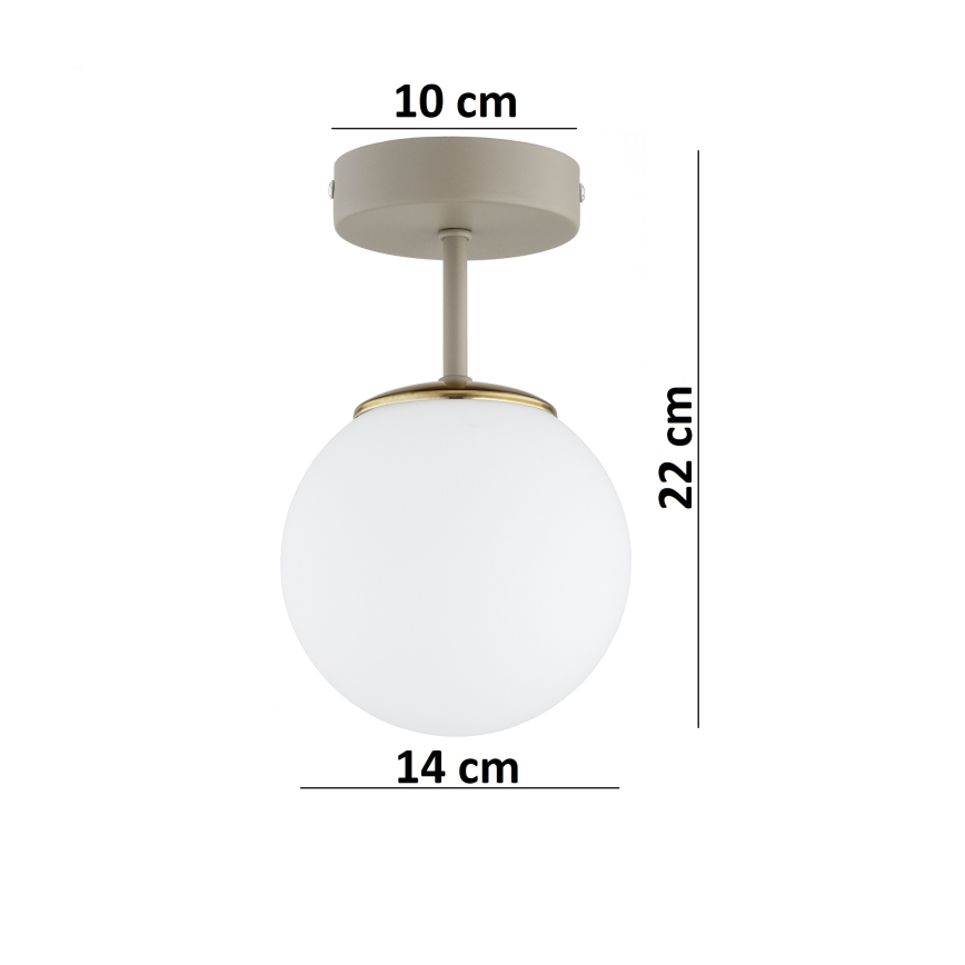 Brilagi - Flush-mount Chandelier MILO ECRU 1xE27/60W/230V Beige/Gold