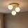 Brilagi - Flush-mount chandelier MILO ECRU 3xE27/60W/230V beige/gold