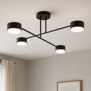 Brilagi - Flush-mount chandelier MONO 4xGX53/12W/230V black