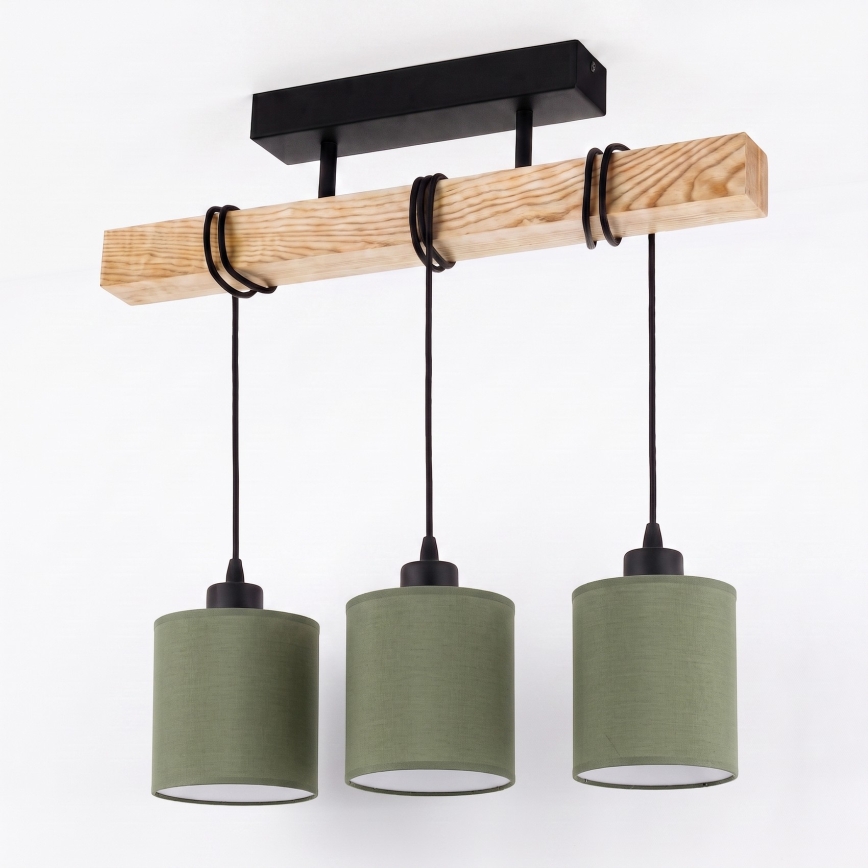 BRILAGI - Flush-mount chandelier NUBILA 3xE27/60W/230V pine/green