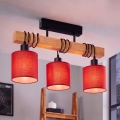 BRILAGI - Flush-mount chandelier NUBILA 3xE27/60W/230V pine/red