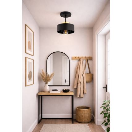 Brilagi - Flush-Mount Chandelier SPRING 1xE27/60W/230V Black/Gold