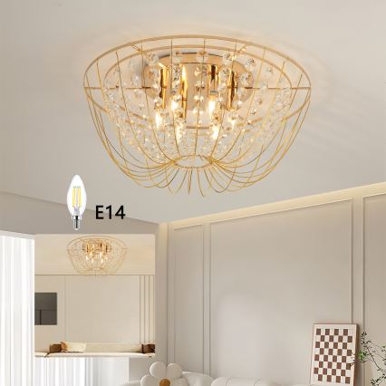 Brilagi - Flush-mount chandelier VASTERAS 6xE14/40W/230V Ø 60 cm
