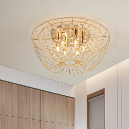 Brilagi - Flush-mount chandelier VASTERAS 6xE14/40W/230V Ø 60 cm