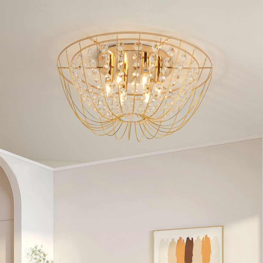 Brilagi - Flush-mount chandelier VASTERAS 6xE14/40W/230V Ø 60 cm