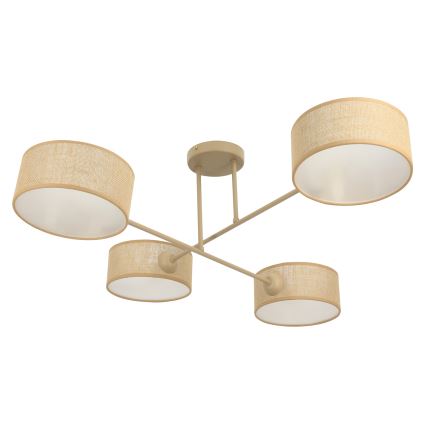 Brilagi - Flush-mount chandelier VIRGO 4xE14/40W/230V beige/gold