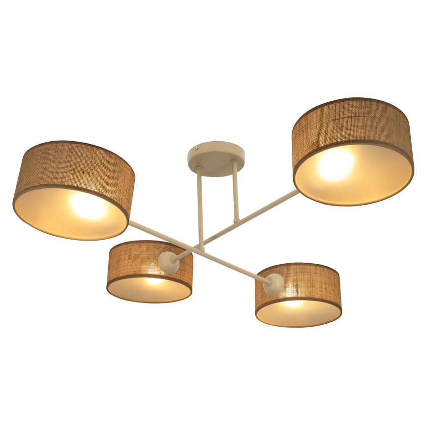 Brilagi - Flush-mount chandelier VIRGO 4xE14/40W/230V beige/gold