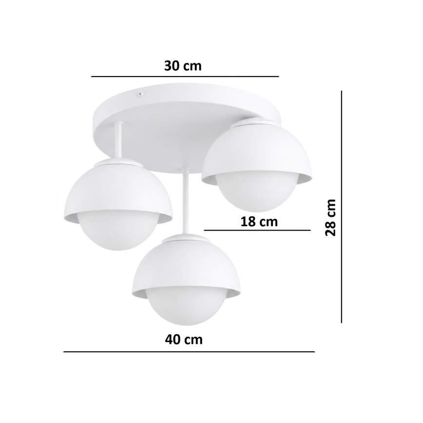 BRILAGI - Flush-mounted ceiling light COSMO 3xE27/60W/230V white/gold