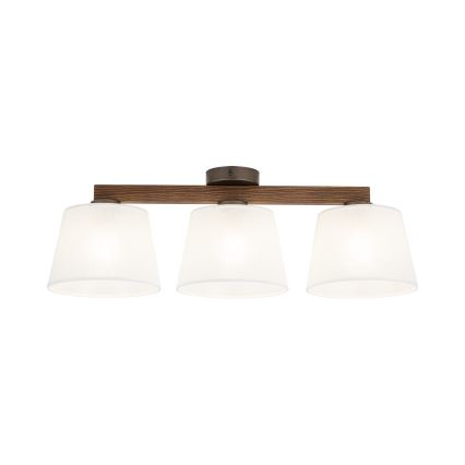 Brilagi - Flush-mounted ceiling light LATTE 3xE27/15W/230V pine/white