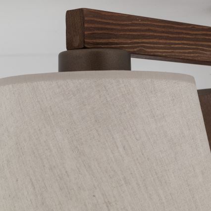 Brilagi - Flush-mounted ceiling light LATTE 3xE27/15W/230V pine/white