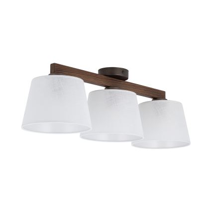 Brilagi - Flush-mounted ceiling light LATTE 3xE27/60W/230V pine/white