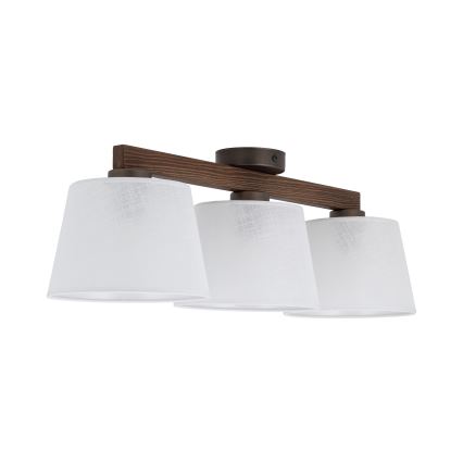 Brilagi - Flush-mounted ceiling light LATTE 3xE27/60W/230V pine/white