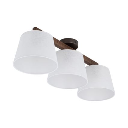 Brilagi - Flush-mounted ceiling light LATTE 3xE27/60W/230V pine/white